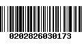 Código de Barras 0202826030173