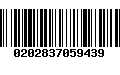 Código de Barras 0202837059439