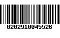 Código de Barras 0202910045526