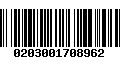 Código de Barras 0203001708962