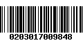 Código de Barras 0203017009848