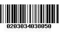 Código de Barras 0203034038050