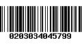 Código de Barras 0203034045799