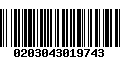 Código de Barras 0203043019743