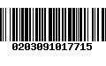 Código de Barras 0203091017715