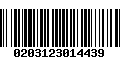 Código de Barras 0203123014439