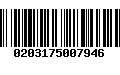 Código de Barras 0203175007946