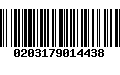 Código de Barras 0203179014438