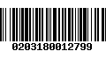 Código de Barras 0203180012799