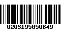 Código de Barras 0203195050649