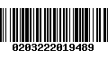 Código de Barras 0203222019489