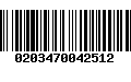 Código de Barras 0203470042512