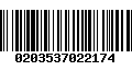 Código de Barras 0203537022174