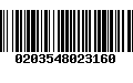 Código de Barras 0203548023160