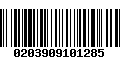 Código de Barras 0203909101285