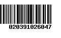 Código de Barras 020391026047