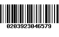 Código de Barras 0203923046579