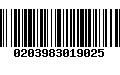 Código de Barras 0203983019025