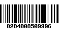 Código de Barras 0204008509996