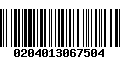 Código de Barras 0204013067504