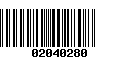 Código de Barras 02040280