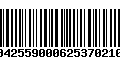 Código de Barras 02040425590006253702103406