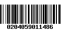 Código de Barras 0204059011486