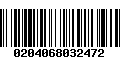 Código de Barras 0204068032472