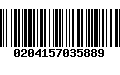 Código de Barras 0204157035889