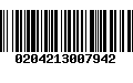 Código de Barras 0204213007942