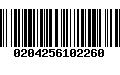 Código de Barras 0204256102260