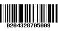 Código de Barras 0204328705009
