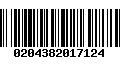 Código de Barras 0204382017124