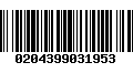 Código de Barras 0204399031953