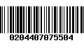 Código de Barras 0204407075504