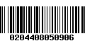 Código de Barras 0204408050906