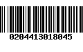 Código de Barras 0204413018045