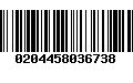 Código de Barras 0204458036738