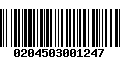 Código de Barras 0204503001247