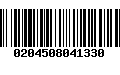 Código de Barras 0204508041330