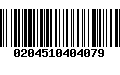 Código de Barras 0204510404079