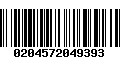 Código de Barras 0204572049393
