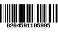 Código de Barras 0204591105995