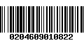 Código de Barras 0204609010822