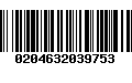 Código de Barras 0204632039753