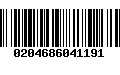 Código de Barras 0204686041191