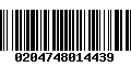 Código de Barras 0204748014439