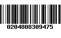 Código de Barras 0204808309475