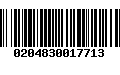 Código de Barras 0204830017713