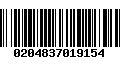 Código de Barras 0204837019154